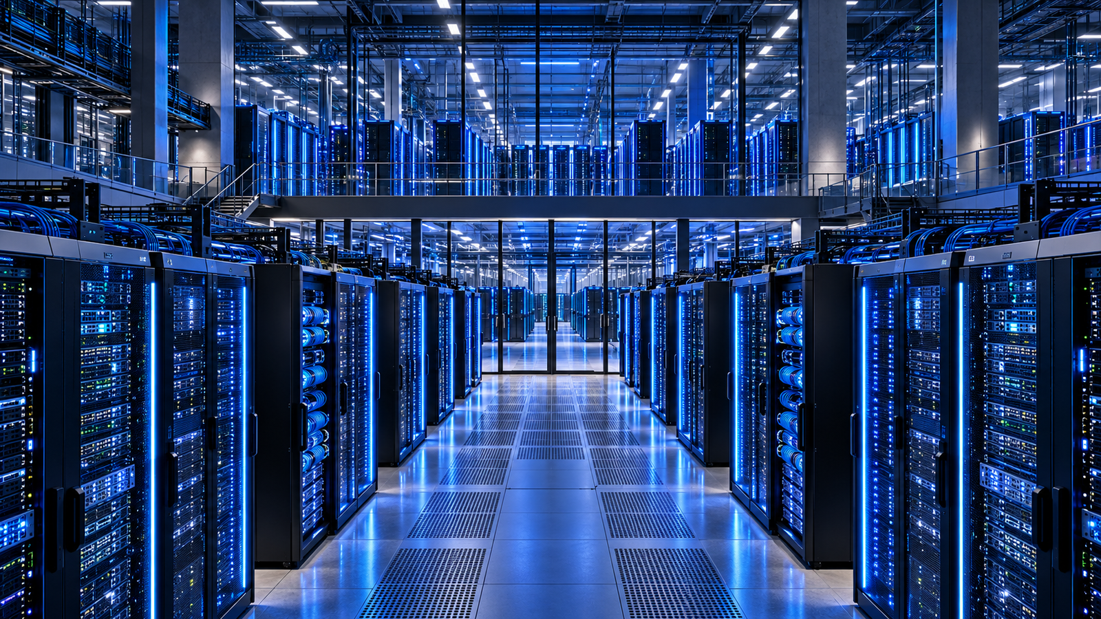 Conceptual visualization of advanced computing infrastructure supporting research and validation